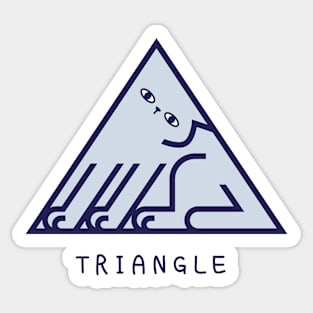 Cat in Triangle Shape Sticker